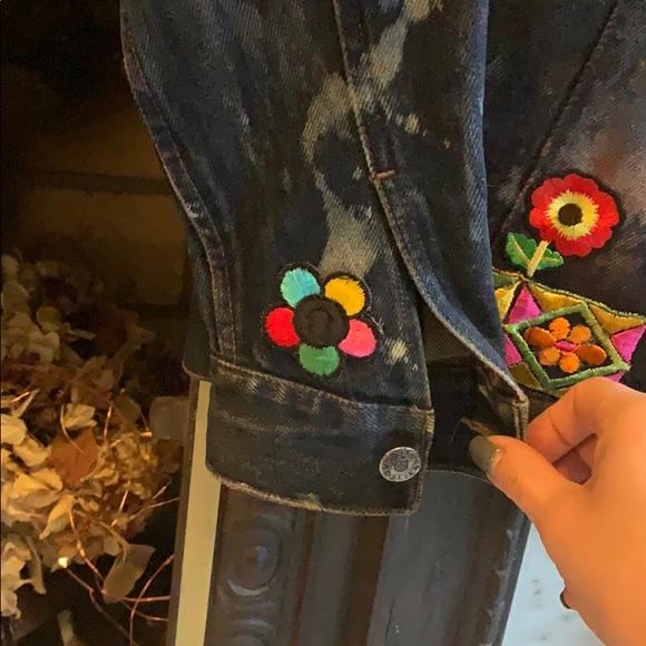 Vintage hand embellished Congo Jeans denim jacket - Picture 7 of 8